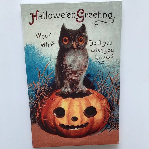 Bethany Lowe - Vintage Style Halloween Canvas Art Sign - Picture 1 of 4